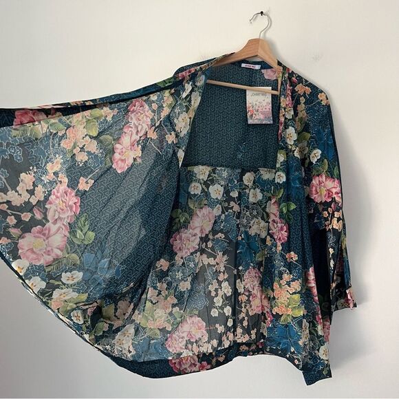 Johnny Was Cardi Timmie Print Floral Kimono Top NEW Plus Size 2X - Picture 5 of 11
